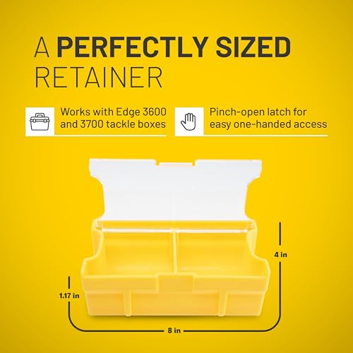 Plano Edge Terminal Medium Hook Retainer Box, Yellow, 2-Pack, Includes Hook Retainer Tackle Tray, Fishing Storage - size: Medium, style: Terminal Medium Hook Retainer