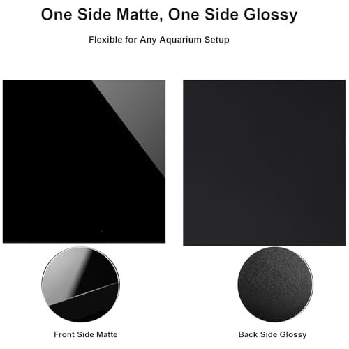 Opaque Black Acrylic Panel for Fish Tank Divider, One Side Matte One Side Glossy, Aquarium Background and Sump Baffle DIY Projects,Thickness 2mm,400x400mm 1PCS - color: Thickness 2mm, size: 400x400mm 1PCS