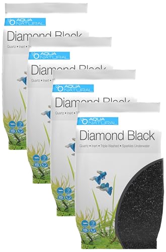 Aqua Natural Diamond Black 10lb,Premium Gravel and Substrate for Aquariums,Fish Tanks and terrariums,1-2mm,(Pack of 4) - size: 10LB (Pack of 4)