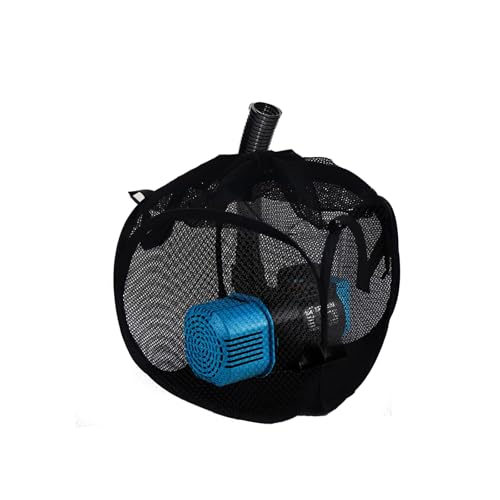 XOTTI Pond Pump Filter Box 10 Inch, Anti-Clogging Cube Mesh Pop Up Water Pump Barrier Bag, Black Filter Media Basket Metal Frame for Outdoor Ponds Swimming Pool Fountain - size: 10 Inch