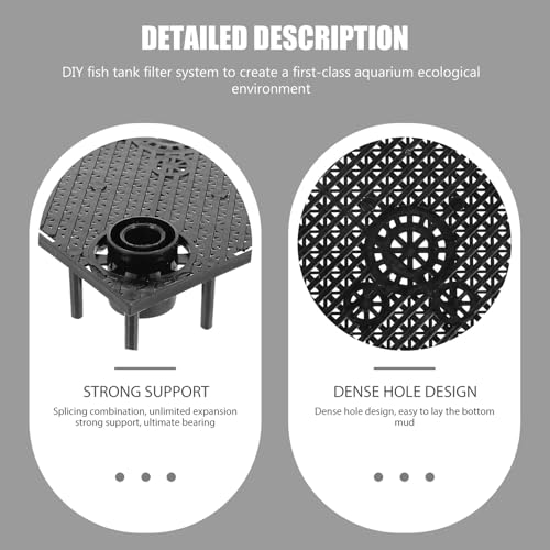 12pcs Aquarium Bottom Divider Filter Boards Black Isolation Plates for Fish Tank Partition Sand Separation Aquarium Filter Accessories