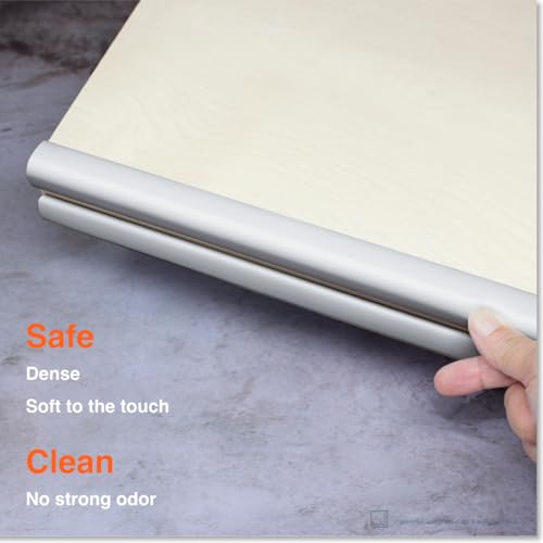 Roving Cove Slimfit Edge Protector for Baby Proofing (9ft Small Edges Only), Soft Rubber Foam Furniture Safety Bumper Guard, Desk Cushion, 3M Adhesive, Stone Grey - color: Stone Grey, size: Small 9 Foot (Pack of 1)
