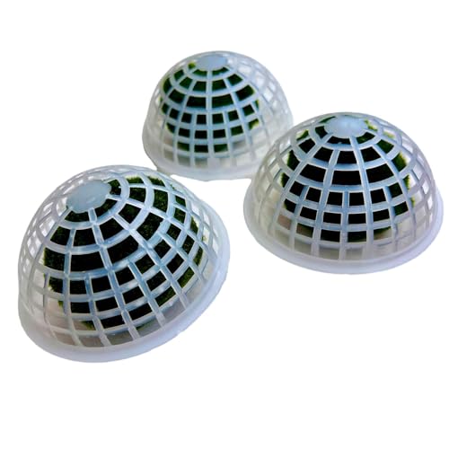 12 Pcs 80mm Extra Large Clear Sphere Moss Ball Holders, Plastic Decorative Balls for Aquarium Shrimp Tank Ornament