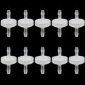 10 Pack 1/8 inch Plastic Check Valve, One Way Barb Hose Inline Non Return For Fuel, Oil, Water, Air (1/8 inch) - size: 1/8 Inch