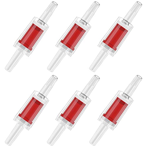 Pawfly Aquarium Check Valves Plastic One Way Non-Return Check Valve for Fish Tank - color: Red