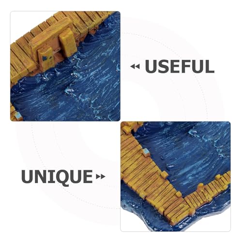 Miniature Pier for Sandbox Therapy - Fish Tank Dock Decor Desktop Dock Ornament Mini Pier Landscape Accessory for Diorama Scenery Dollhouse Fairy Garden Decor