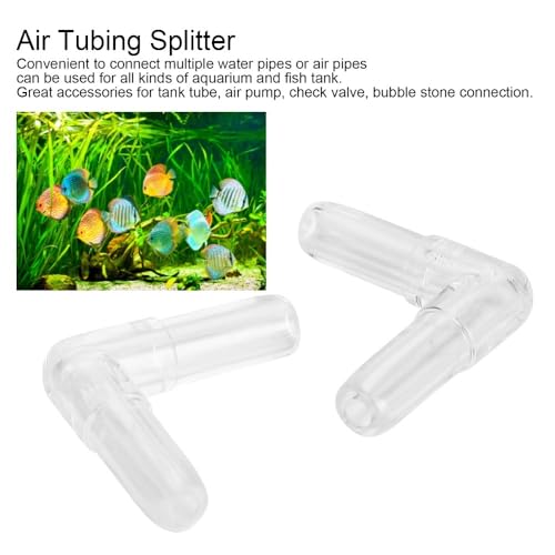 30Pcs 4mm Transparent PVC Air Tubing Splitter Kit - L Shape 3 Way 4 Way Connector for Aquarium Air Pump Accessories(L Shape Adapter) - style: L Shape Adapter