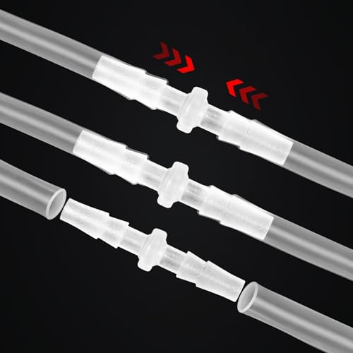 1/8" Barbed Hose Connector, 5-Pack Plastic Barb Fitting Adapter for Air, Water, Fuel Lines - Universal Tubing Mender for Aquarium, Water Pump, Irrigation Systems (1/8) - size: 1/8