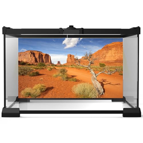 2 Packs Sunset Desert Reptile Tank Background Sunrise Gobi Desert Towering Saguaro Cacti Aquarium Fish Tank Background Sandstone Rock Formation Mountain Scenery Reptile Enclosure Backgrounds 24x12in - color: Dark Orange, size: 24(W)x12(H)inches/ 60(W)*30c