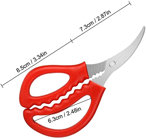 Calary 4Pcs Seafood Scissors Crab Scissors Seafood Shears Multifunctional Crab Leg Crackers and Tools - size: 4 pieces