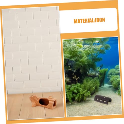2pcs Aquarium Shrimp Hide Cave and Betta Fish Breeding Shelter, Ceramic Fish Tank Decorative House for Hiding and Spawning, Red Clay Tree Stump Design, Suitable for Freshwater