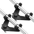 Huntury DoubleHeader Kayak Track Paddle Holder, Save Kayak Track Space, Kayak Paddle Clip, Kayak Track Mount Accessories, Kayak Oar/Fishing Net Holder for Fishing, Pack of 2 - color: Black