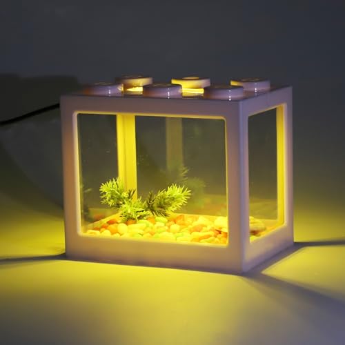 Mini Aquarium Lamp, USB Aquarium Light, LED Desktop Fish Tank Light, Small Decoration Aquarium Light, Aquarium Accessories, Yellow Light - color: Yellow