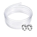 DAVCO 3/8" ID - 100 ft Clear Vinyl Tubing, Low Pressure Flexible PVC Tube, Heavy Duty UV Chemical Resistant Lightweight Plastic Vinyl Hose, BPA Free and Non Toxic, with 2 Stainless Clamps - size: 3/8"ID, style: 100 Feet