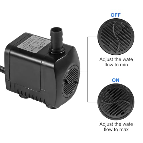 Submersible Water Fountain Pump 15W with LED Lights Aquarium Fish Tank Water Pump 260GPH for Aquarium Pond Statuary Gardens Water Feature Outdoor Fountain - color: 15w