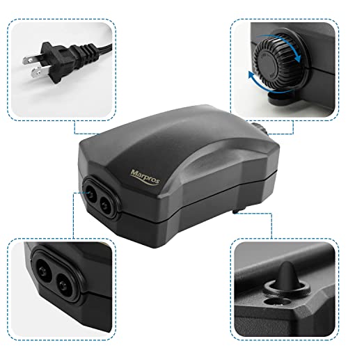 Aquarium Air Pump Single Outlet/Dual Outlet Adjustable Aerator with Accessories for 10-100 Gallon Fish Tank - style: M-200 3W (20-40gal)