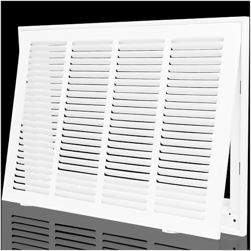 Return Air Grille 20x12,Air Return Vent Cover Grill for Ceiling and Wall,Steel HVAC A/C Vent Cover Grill Fits Duct Opening 20"W x 12"H,Holds 1" Thick AC Filter - size: For 20''W×12''H-Duct Opening
