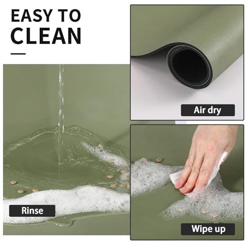 HotLive Dog Food Mat - Absorbent Cat Mat for Food and Water, No Stains Pet Feeding Bowl Mat, Easy to Clean Pet Placemats, Quick Dry Dog Water Dispenser Mat for Messy Drinkers | Green 12"x 19" - color: Green, size: 12"x19"