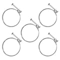 POWERTEC 70214 1-1/2 Inch Adjustable Double Wire Hose Clamp with Bolt for Pool, Spa & Pipe, 5 Pack (Color May Vary) - size: 1-1/2", style: 5 pack