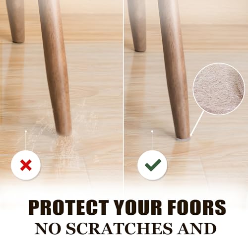 Yelanon Felt Furniture Pads -56 Pcs(1+2)” Premium Felt Pads for Chair Legs Furniture, Floor Protectors for Hardwood Floors, Beige - size: 56 pcs 1" & 2" Mixed Beige