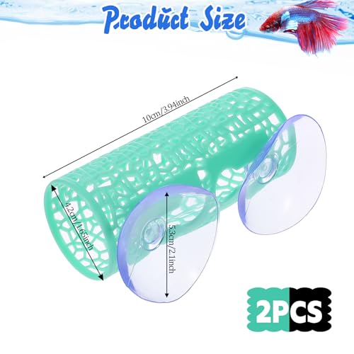 2 PCS Betta Fish Tunnel Tube, Betta Fish Toys Black Bettas Fishs Tunnel Hammock Bettas Tunnels Swim Tube, Soft Edged Bettas-Hammock Bed Bettas-Tank Accessories with Suction Cups for Crayfish Shrimps