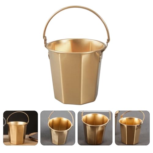 Toddmomy Stainless Steel Water Bucket Handle Portable Storage Container for Outdoor Camping Fishing and Household Use and Deep Design for Versatile Liquid Storage