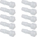 10PCS Public Luer Lock 1/4 inch Polypropylene Hose Connector 6.8mm Luer Female Connector Syringe Extension Tube Dispensing Valve Connector for Aquarium Equipment Laboratory