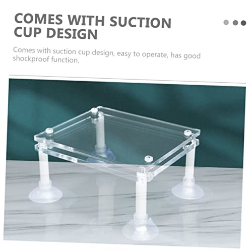 Aquarium Submersible Pump Support Stand Double Shockproof Holder for Fish Tanks Water Pump Rack Noise Reduction and Stability Features - size: 12X10X3.5CM
