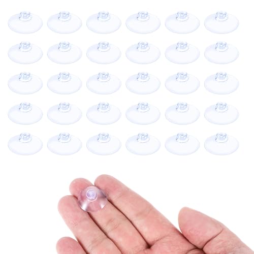 simarro 30Pcs Small Suction Cup, 2cm Glass Suction Without Hooks Extra Strong Adhesive Mini Suction for Home Kitchen Bathroom Wall Door Glass Window Car Shade