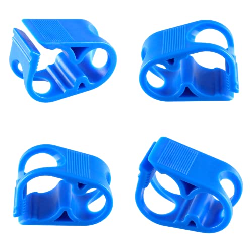5 Pcs Plastic Tubing Clamps, 1/4" - 1/2" Tube O.D. Adjustable Tube Clamp Shut Off Hose Clamp, Laboratory Pinch Valve Flow Control Hose Clamp（Blue） - color: Blue, size: 1/4" - 1/2"