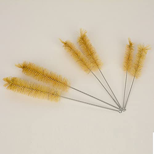 stonylab 10 Pack Tube Brushes, Bristle Test Tube Bottle Wash Cleaning Brushes with Radial Tufted End for Laboratory, Size S - size: Small