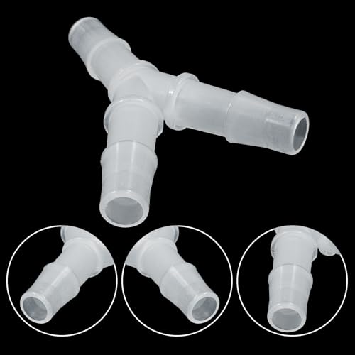 Hitefu 3/8" Plastic Hose Barb Fitting Equal Barbed 3 Way Y Shaped Hose Tubing Joint Splicer Mender Adapter Union for Oxygen Tubing Pipe Household Fuel Water Liquid Air (Pack of 10) - size: 3/8 Inch