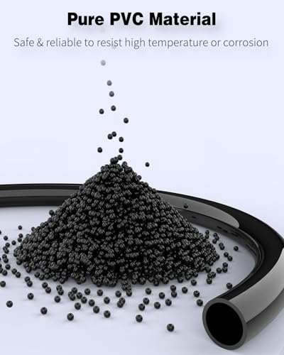 Pawfly 6.5 Feet Aquarium Air Tubing Standard 3/16" Airline Tubing for Fish Tank Air Pump Accessories PVC Hose for Aquarium Garden Terrarium Pond, Black - color: Black
