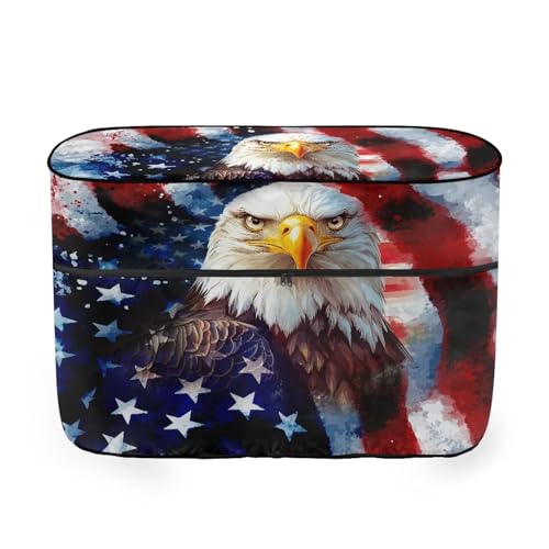 Colorful USA Flag Eagle RV Propane Tank Cover for Travel Trailer Replacement Cover for RV/Trailer/Camper Double 20lb Propane Tank Protector - color: Colorful USA Flag Eagle, size: Small-Double 20LB