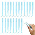 Plastic Tweezers 20 PCS,Plastic Tweezers for Crafts for Kids Crafts & Jewelry Making, DIY Beadwork, Sticker Application, Reptile Feeding, Baking Decor,Blue,4.5 Inch