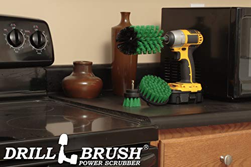 Drill Brush Power Scrubber by Useful Products - Drillbrush Oven Cleaner Brush Set - Kitchen Cleaning Brush Drill Brush Set - Kitchen Accessories - Drill Brush Attachment Countertop Scrubber Brush Set