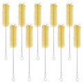 Labasics Test Tube Brushes, 10 Pack Bristle Test Tube Bottle Wash Cleaning Brushes with Radial Tufted End Suitable for Laboratory Use, Size L - size: Large