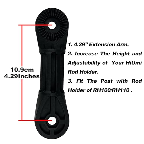 2 Pack Baitcaster/Spinning Rod Holder with Side Deck Mount - color: Extender Holder + Mount