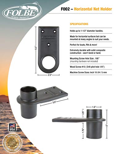 F002 - Net & Gaff Holder - Horizontal Mount