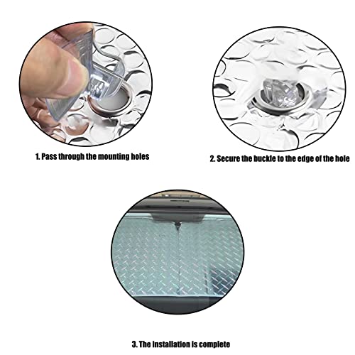 Sunshade Suction Cups 24Pcs Car Shade Windshield Suction Cups PVC Sucker for Car Shades Windows, Windshield, Kitchen, Bathroom (Clear) - color: Transparent