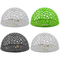 4 PCS Shrimp Dome Hide, Fish Tank Porous Cave Shelter Hideout Ornament for Aquarium Small Fish Shrimp Habitat Rest (Black, White, Green)