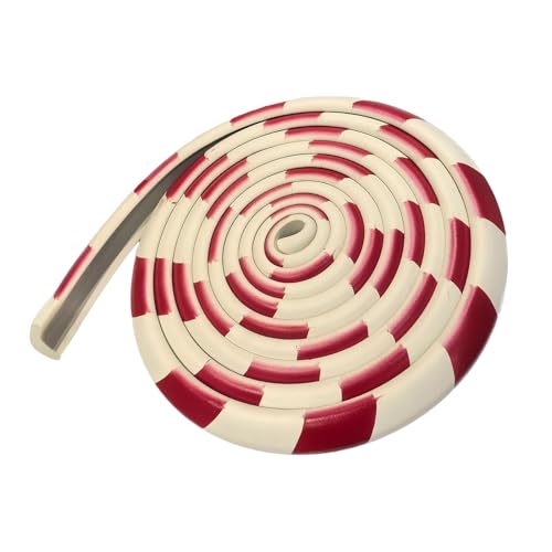 Wall Edge Corner Guards, 196.9in/5m Red White Safety Bumpers, Self-Adhesive Foam Protector Padding, Warehouse Racks, Shelves, Garage & Equipment Protection (1, Red+White, 196.5in/5m) - color: Red+white, size: 196.5in/5m