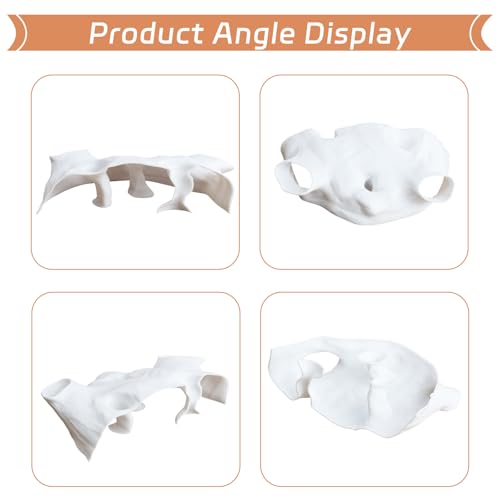 Saim Aquarium Cave Decor – 3D Printed Fish Hideout Tunnel for Betta, Guppy & Corydora Catfish – Natural Curved Shrimp Hideout with Multi-Hole Design Fish Tank Underground Corner Cave (White, Medium) - color: White, size: Medium