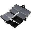 Mini Fishing Tackle Box, Small Box Fishing Accessories Storage Box, Double-Layer 9 Compartments Lure Accessories Box (11cm x 6.5cm)