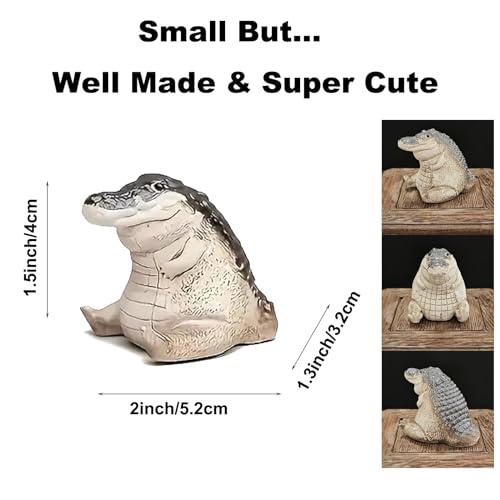 Small Crocodile Fish Tank Decorations, Cute Lively Crocodile Aquarium Decoration, Animal Fish Tank Display Decor,Ornamen Artificial Resin Accessories.