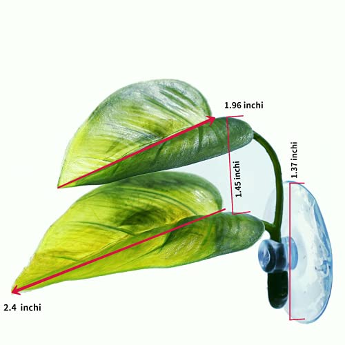 Aqua Betta Fish Leaf Soft Bed Simulating The Natural Habitat for Betta Spawning Grounds Breeding Resting Bed Plastic Suction Cup (2pcs) - size: 2pcs