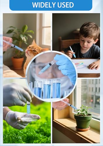 Luer Lock Syringe 60ml - Sterile Disposable Syringes without Needles (10 Pack), Individual Sealed Packaging - size: 60ml