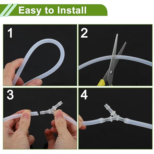 Plastic Hose Barb Fitting 3/32" x 1/8" x 3/32" Y Shaped Barb Connector PP 4 Pcs - size: 3/32"-1/8"-3/32"