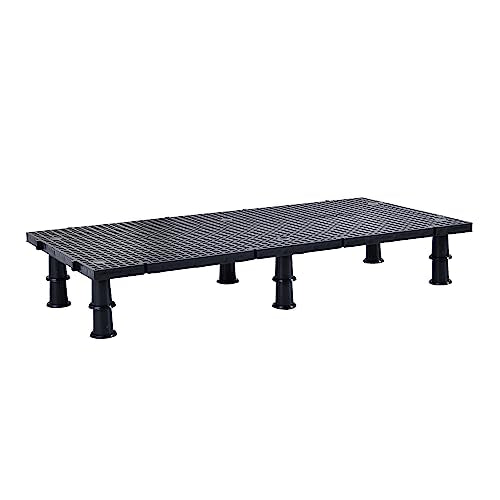 ALEGI Plastic Grid Divider Tray Egg Crate Louvre Aquarium Fish Tank Bottom Isolation with Bracket (4pcs Black) - size: 4pcs Black