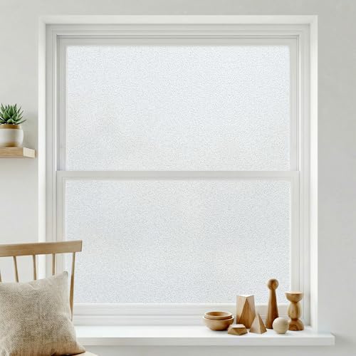 Frosted Glass Window Privacy Film, Embossed White, 23.6"x78.74" - color: Frosted, size: 23.62"x78.7"